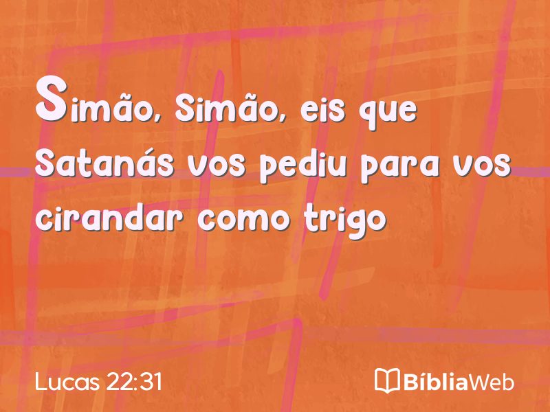 Lucas 22:31 em imagem para compartilhar
