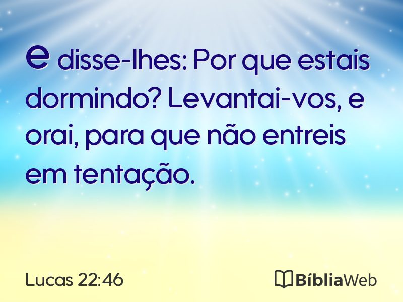 Lucas 22:46 em imagem para compartilhar