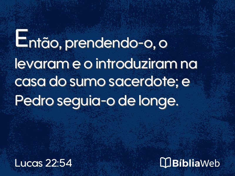 Lucas 22:54 em imagem para compartilhar