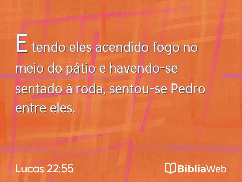 Lucas 22:55 em imagem para compartilhar