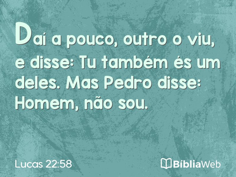Lucas 22:58 em imagem para compartilhar