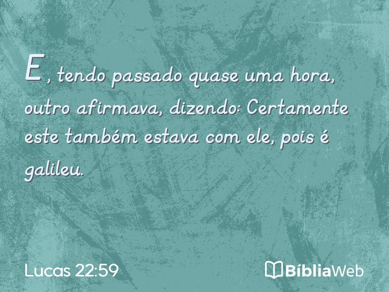Lucas 22:59 em imagem para compartilhar