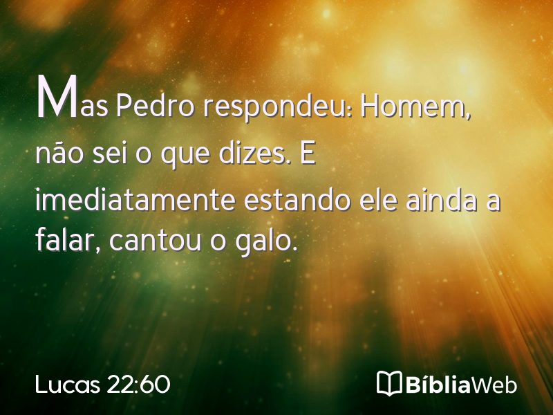 Lucas 22:60 em imagem para compartilhar