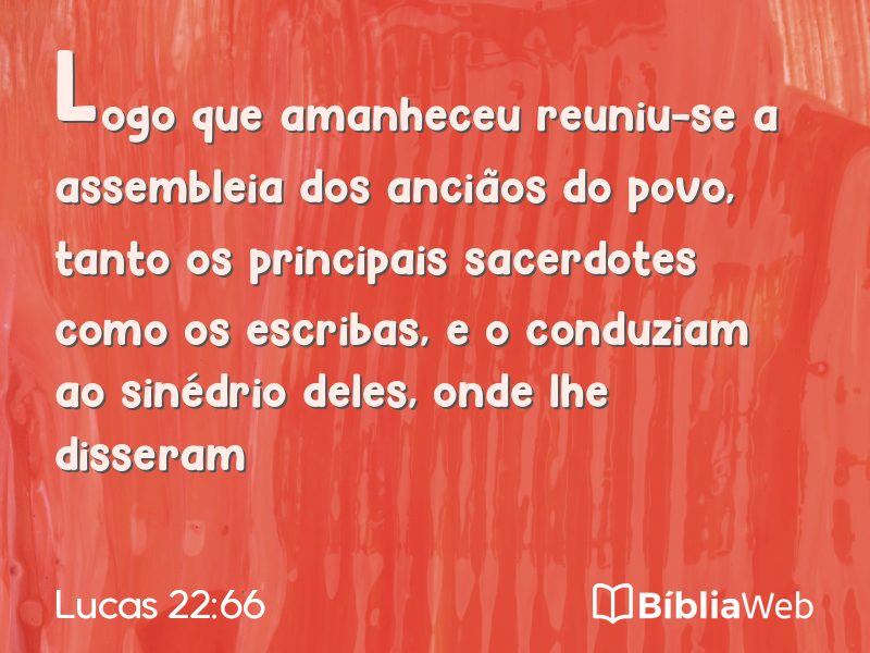 Lucas 22:66 em imagem para compartilhar