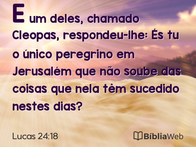 Lucas 24:18 em imagem para compartilhar