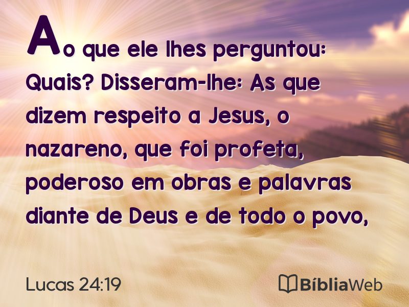 Lucas 24:19 em imagem para compartilhar