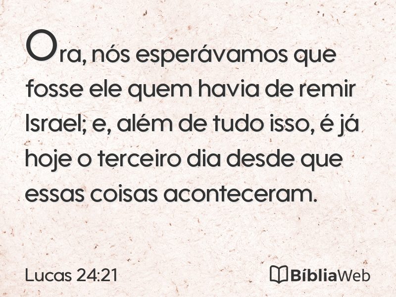 Lucas 24:21 em imagem para compartilhar