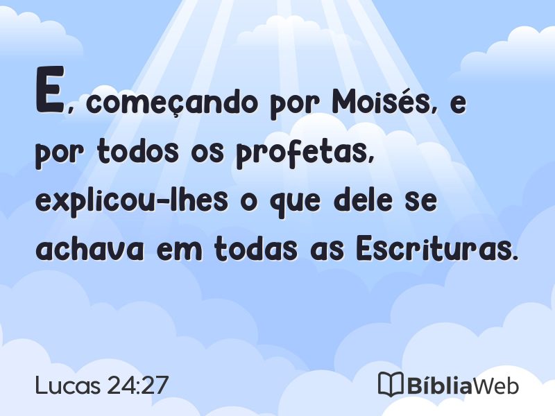 Lucas 24:27 em imagem para compartilhar
