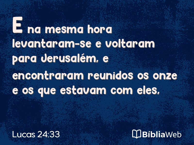 Lucas 24:33 em imagem para compartilhar