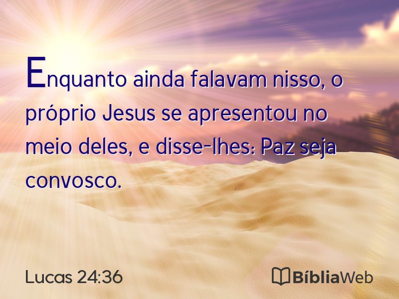 Lucas 24:36 em imagem para compartilhar