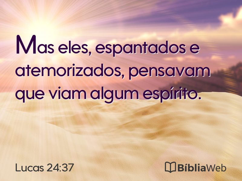 Lucas 24:37 em imagem para compartilhar