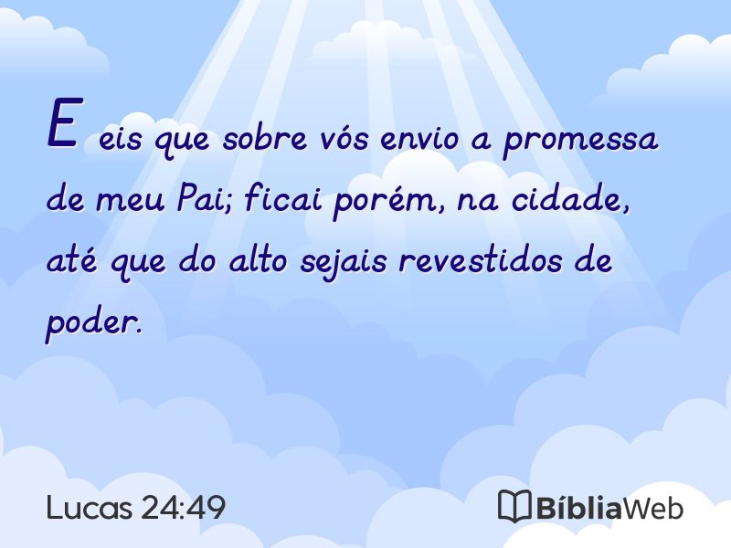 Lucas 24:49 em imagem para compartilhar