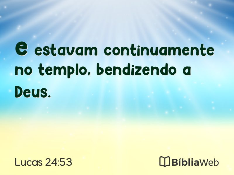 Lucas 24:53 em imagem para compartilhar