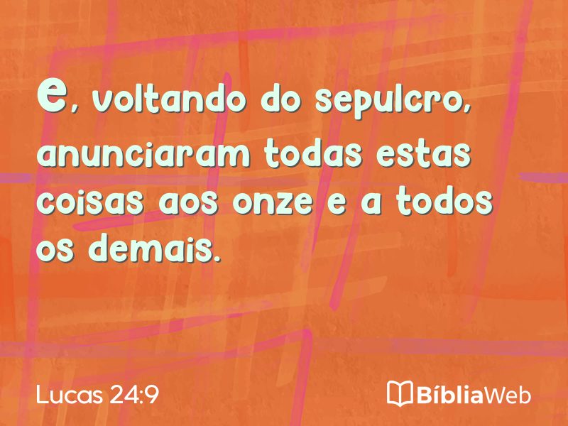 Lucas 24:9 em imagem para compartilhar
