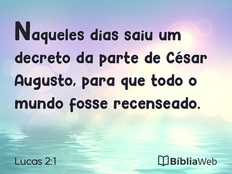 Lucas 2:1 em imagem para compartilhar