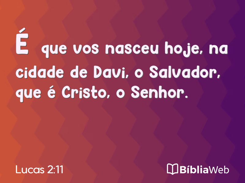 Lucas 2:11 em imagem para compartilhar