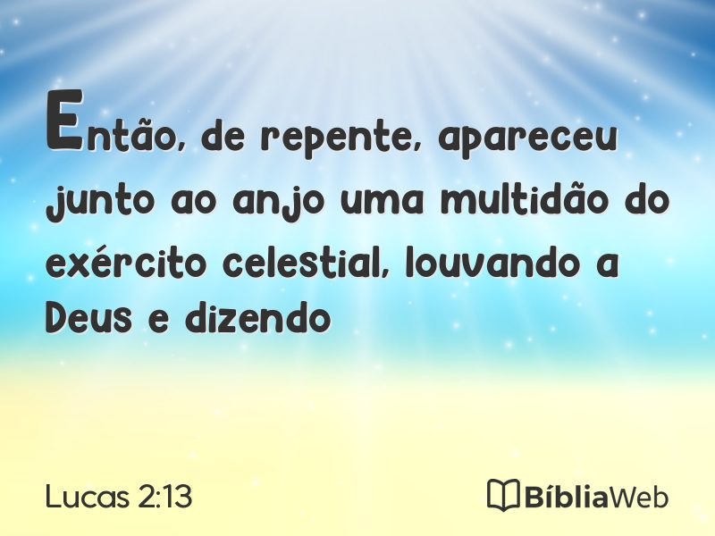 Lucas 2:13 em imagem para compartilhar