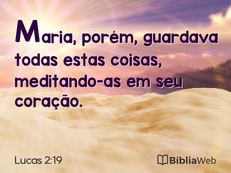 Lucas 2:19 em imagem para compartilhar