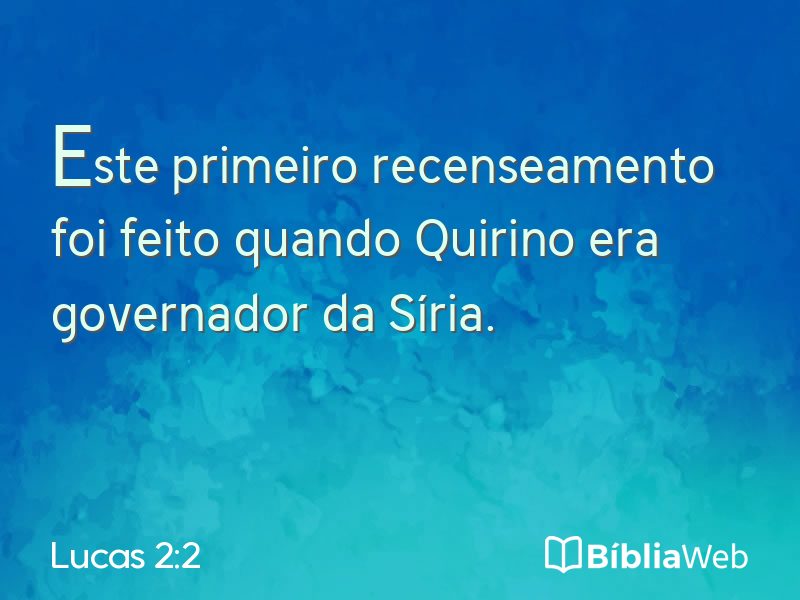 Lucas 2:2 em imagem para compartilhar