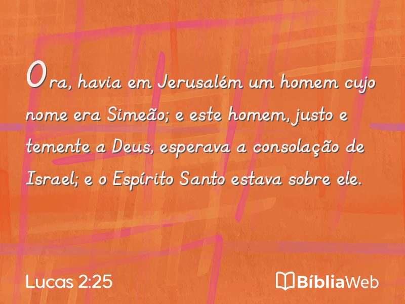 Lucas 2:25 em imagem para compartilhar