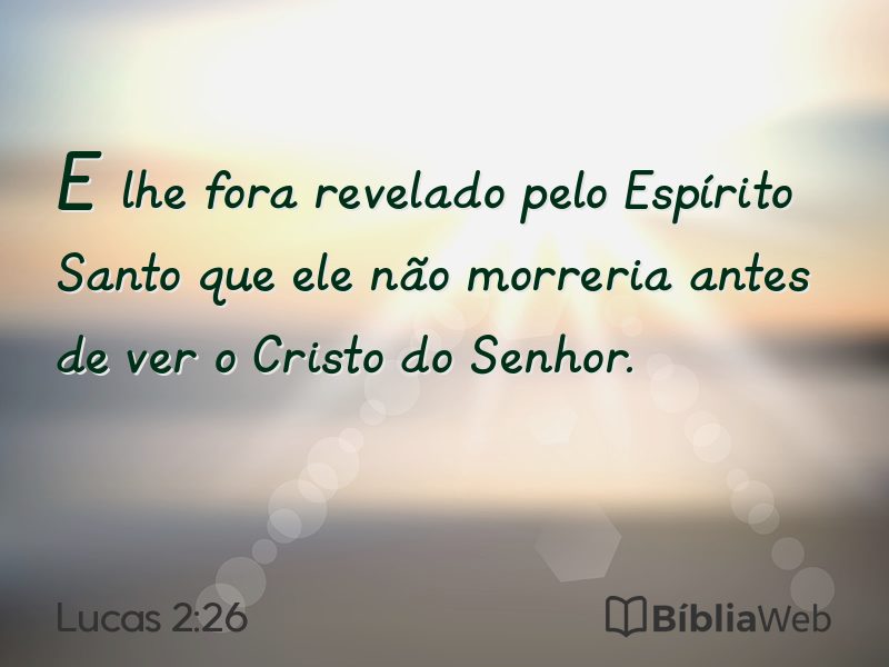 Lucas 2:26 em imagem para compartilhar