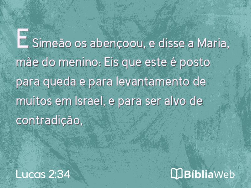 Lucas 2:34 em imagem para compartilhar
