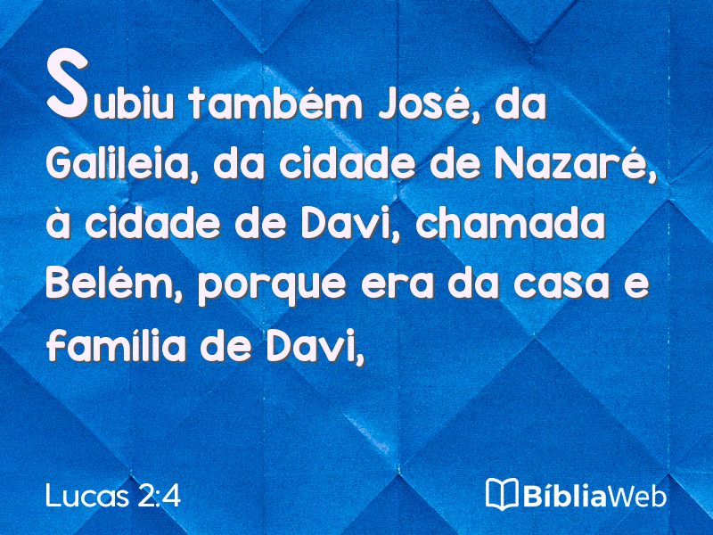 Lucas 2:4 em imagem para compartilhar