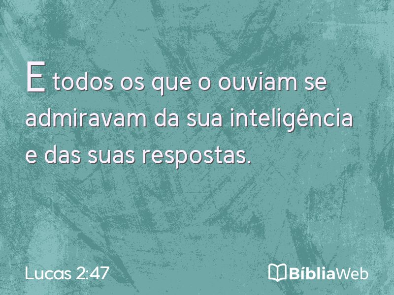 Lucas 2:47 em imagem para compartilhar