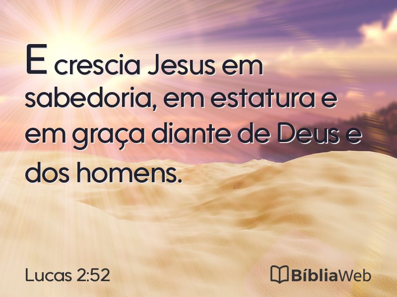 Lucas 2:52 em imagem para compartilhar