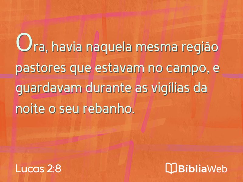 Lucas 2:8 em imagem para compartilhar