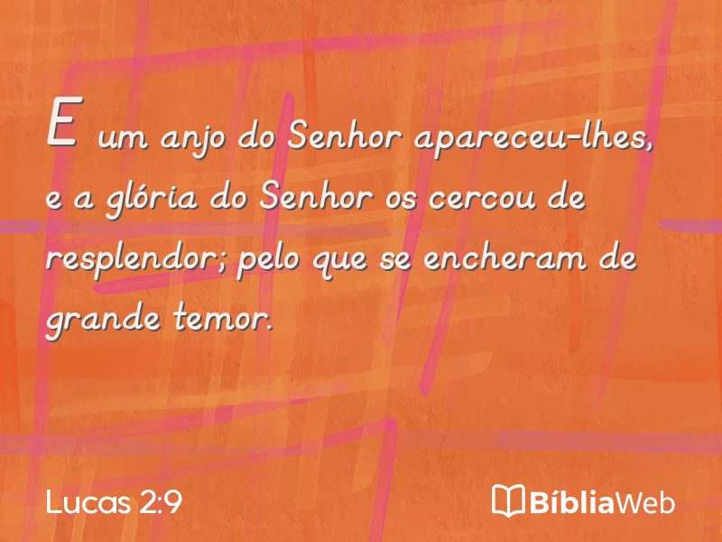 Lucas 2:9 em imagem para compartilhar