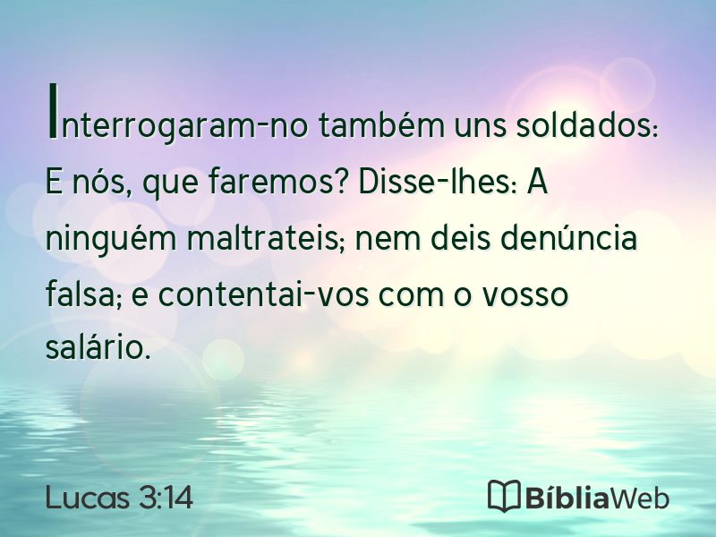 Lucas 3:14 em imagem para compartilhar