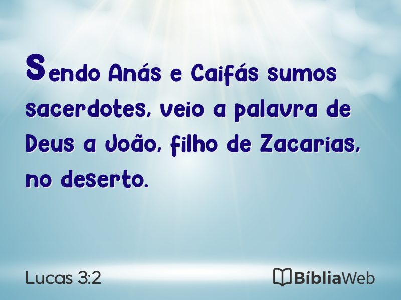 Lucas 3:2 em imagem para compartilhar
