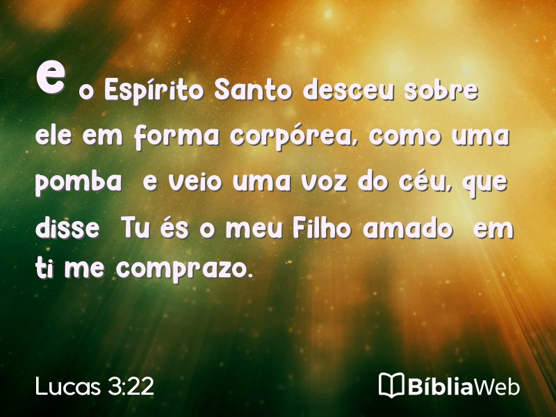 Lucas 3:22 em imagem para compartilhar