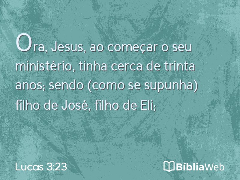 Lucas 3:23 em imagem para compartilhar