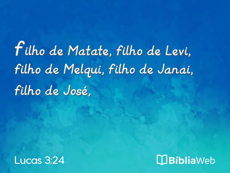 Lucas 3:24 em imagem para compartilhar