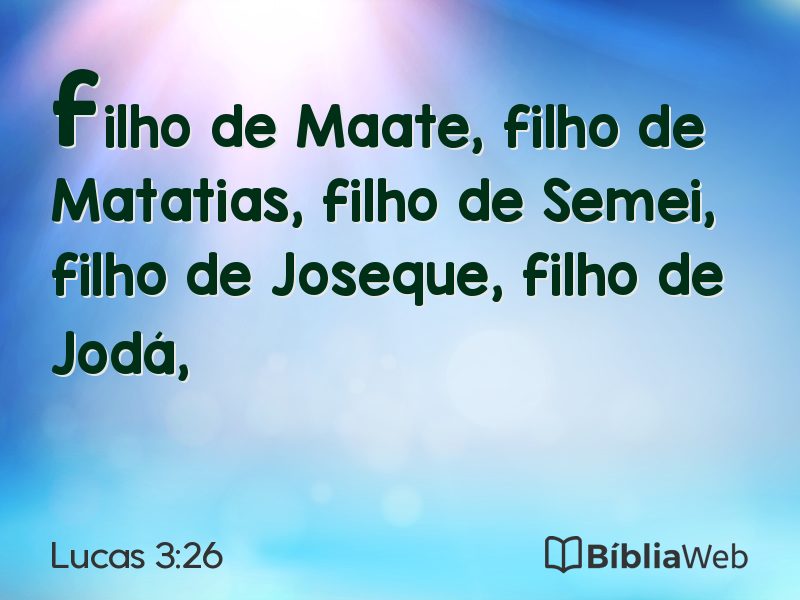 Lucas 3:26 em imagem para compartilhar