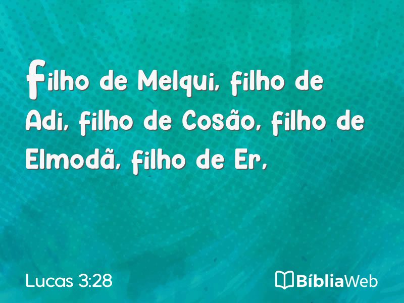 Lucas 3:28 em imagem para compartilhar