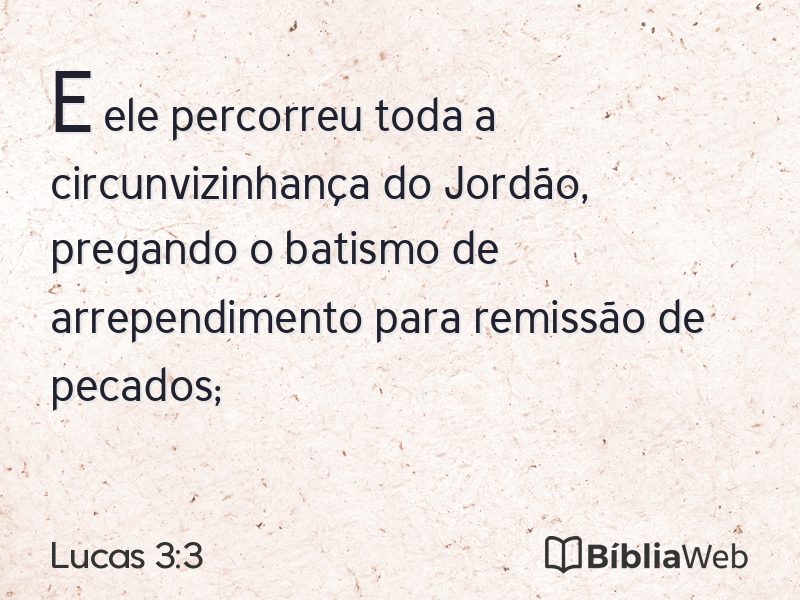 Lucas 3:3 em imagem para compartilhar
