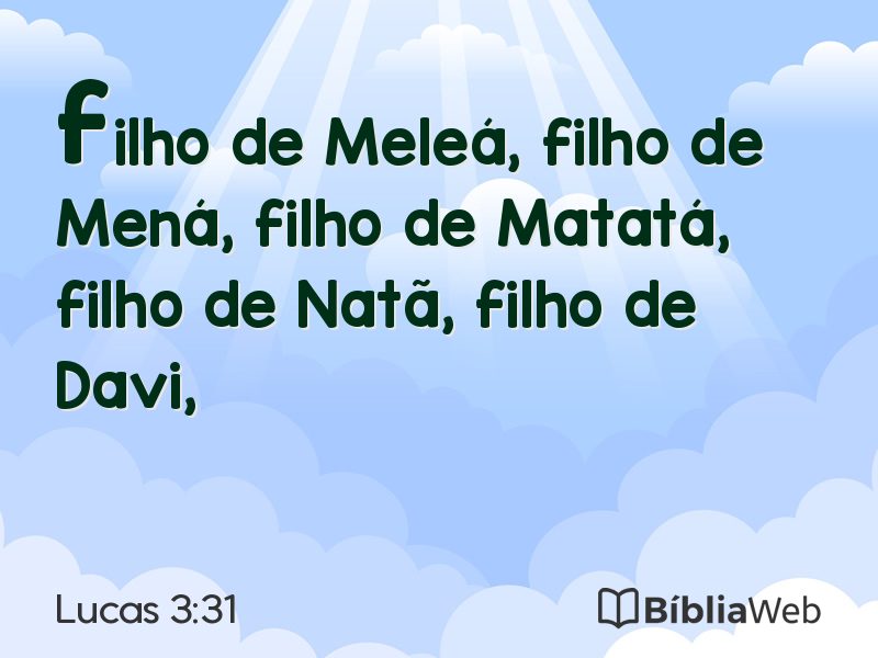 Lucas 3:31 em imagem para compartilhar