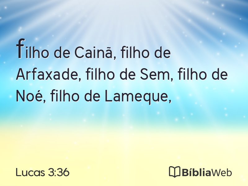 Lucas 3:36 em imagem para compartilhar