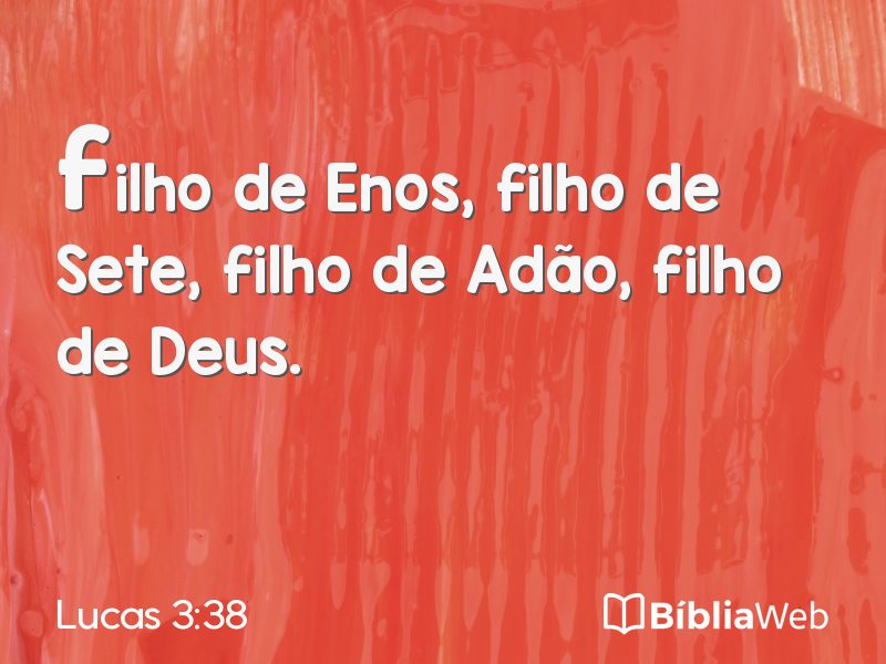 Lucas 3:38 em imagem para compartilhar