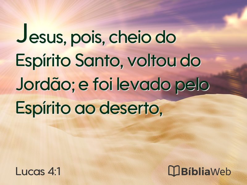 Lucas 4:1 em imagem para compartilhar