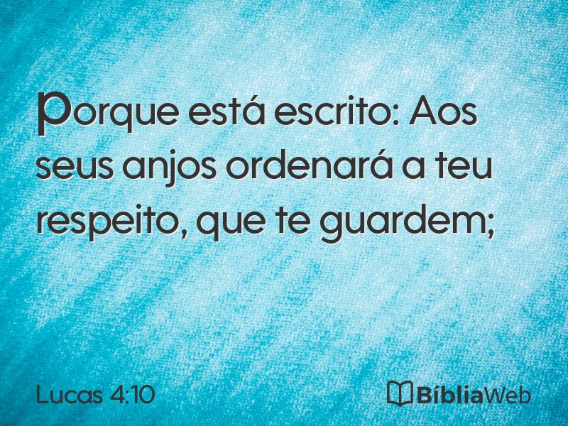 Lucas 4:10 em imagem para compartilhar