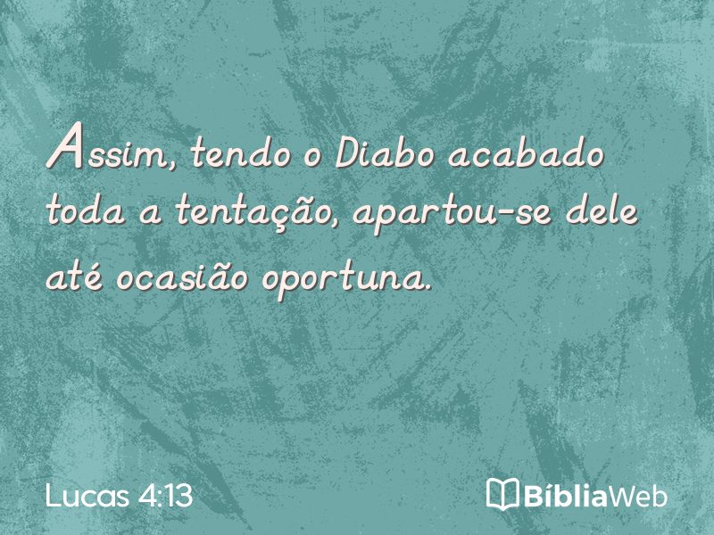 Lucas 4:13 em imagem para compartilhar