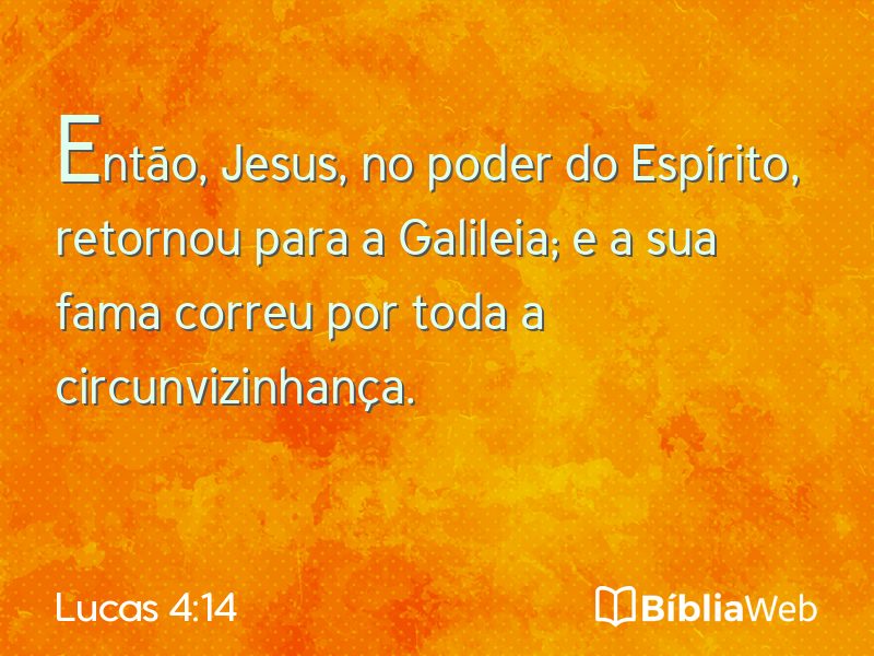 Lucas 4:14 em imagem para compartilhar