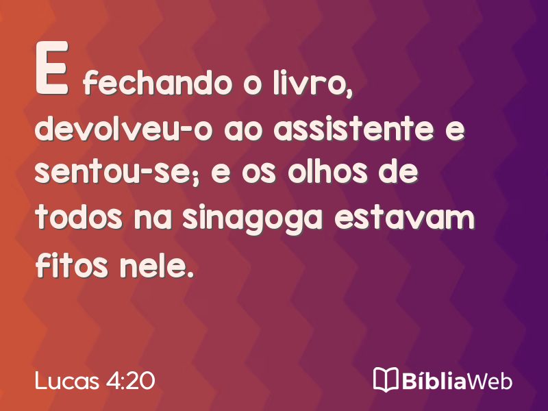 Lucas 4:20 em imagem para compartilhar