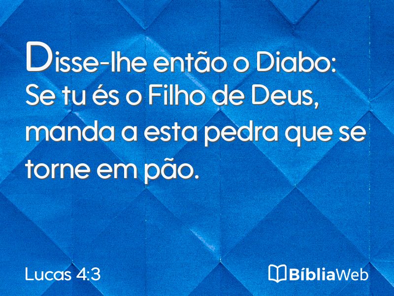 Lucas 4:3 em imagem para compartilhar