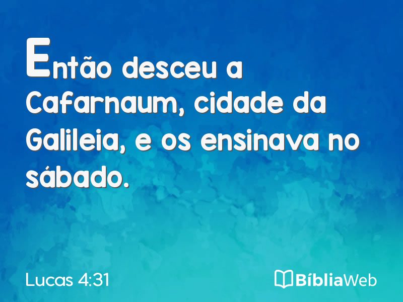 Lucas 4:31 em imagem para compartilhar