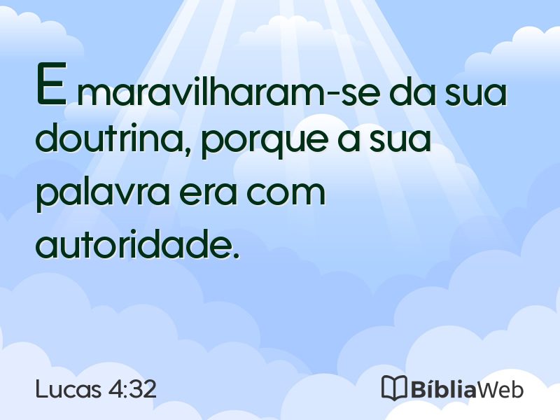 Lucas 4:32 em imagem para compartilhar